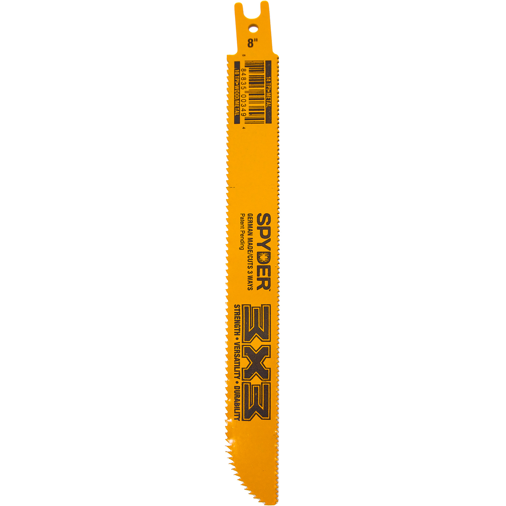 SPYDER 3X3™, 3X3 10 x 14 TPI - 8in. Reciprocating Saw Blade, Blade Length 8 in, Included (qty.) 1 Model# 200179